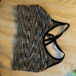 black and white sports bra